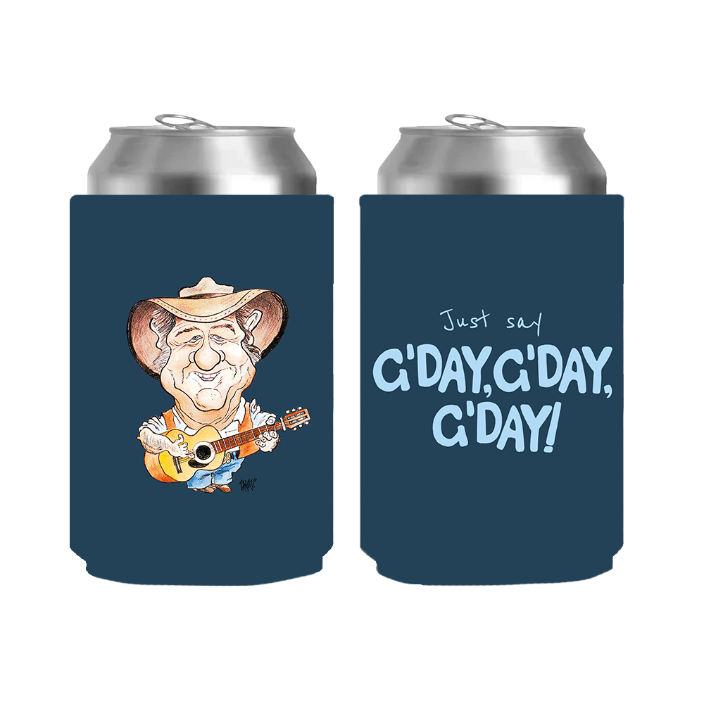 G'Day G'Day Stubby Front and Back with cans