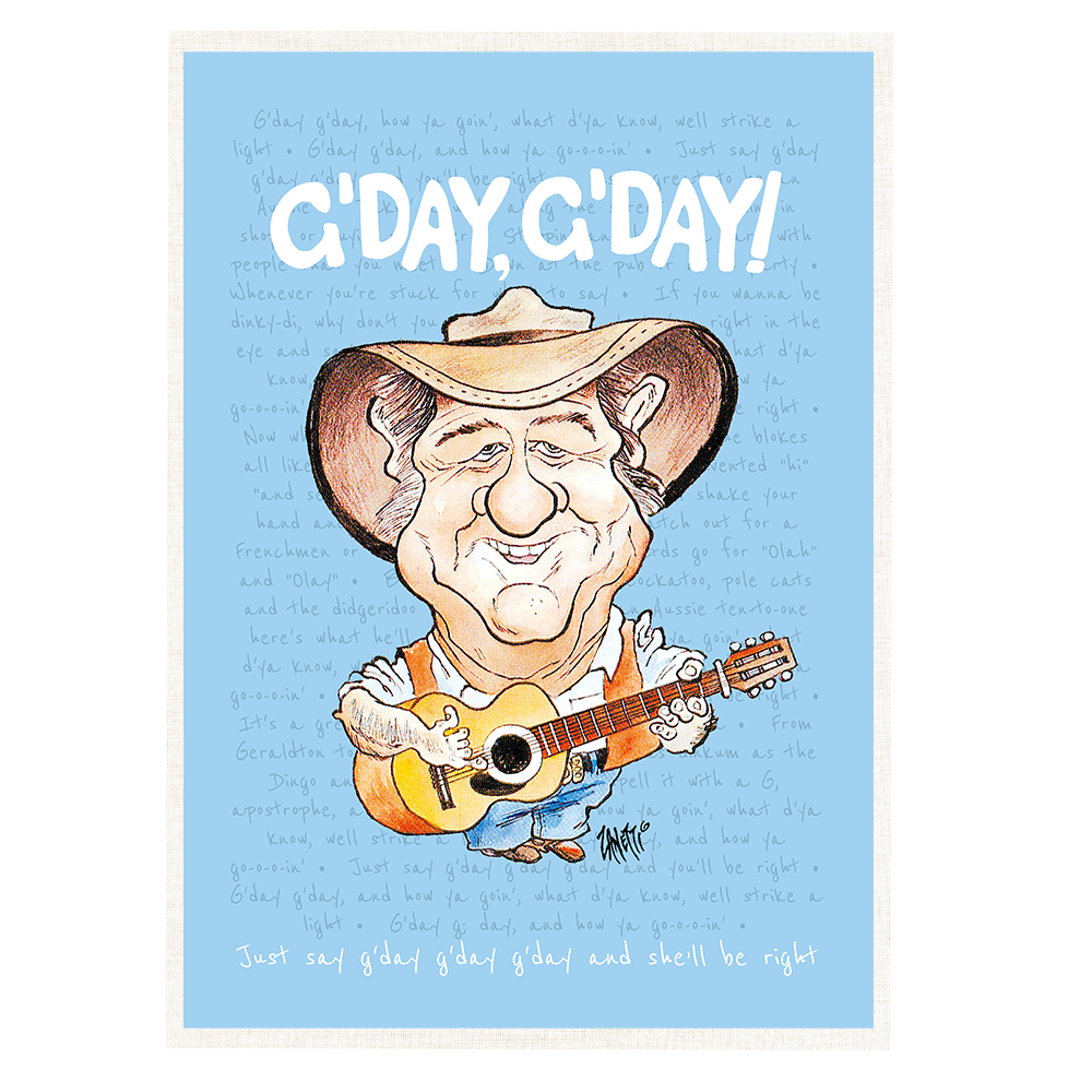 G'Day G'Day Lyric Tea Towel